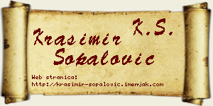Krasimir Šopalović vizit kartica